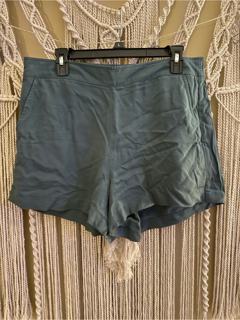 Old Navy Teal High-Waist Relaxed Shorts